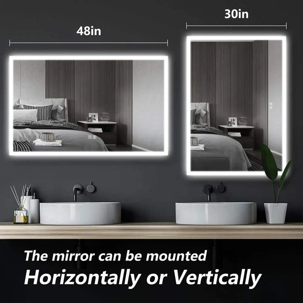 Compact Edge Glow LED Bathroom Mirror, photo 7 of 14