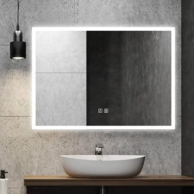 Compact Edge Glow LED Bathroom Mirror, photo 8 of 14