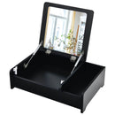Compact Bay Window Makeup Dressing Table with Flip-Top Mirror by LJGDeals