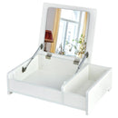 Compact Bay Window Makeup Dressing Table with Flip-Top Mirror by LJGDeals