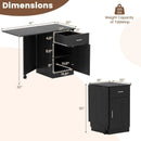 Folding Computer Desk with Drawer Mobile Home Office Desk with Cabinet by LJGDeals