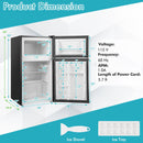 3.2 Cu. Ft Compact Mini Fridge with 5 Temperature Settings by LJGDeals