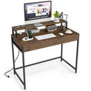 Compact Office Desk with Removable Monitor Shelf & Drawer by LJGDeals