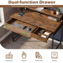 Compact Office Desk with Removable Monitor Shelf & Drawer by DirectDeals