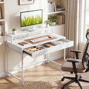 Compact Office Desk with Removable Monitor Shelf & Drawer by LJGDeals