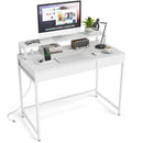 Compact Office Desk with Removable Monitor Shelf & Drawer by LJGDeals