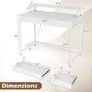 Compact Office Desk with Removable Monitor Shelf & Drawer by DirectDeals