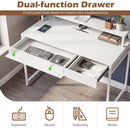 Compact Office Desk with Removable Monitor Shelf & Drawer by LJGDeals