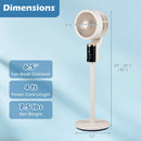 Compact Oscillating Standing Fan with 70° Oscillation and 90° Tilt for Home Office by LJGDeals