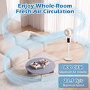 Compact Oscillating Standing Fan with 70° Oscillation and 90° Tilt for Home Office by DirectDeals