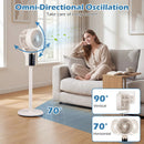Compact Oscillating Standing Fan with 70° Oscillation and 90° Tilt for Home Office by LJGDeals