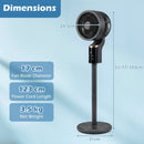 Compact Oscillating Standing Fan with 70° Oscillation and 90° Tilt for Home Office by DirectDeals