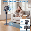 Compact Oscillating Standing Fan with 70° Oscillation and 90° Tilt for Home Office by LJGDeals