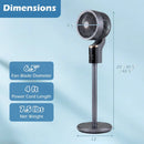 Compact Oscillating Standing Fan with 70° Oscillation and 90° Tilt for Home Office by LJGDeals