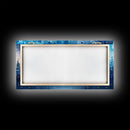 A Winter Scene, Framed Canvas Print, Mosaic Style Painting Print, Stained Glass Style Art, Above Mantle Art, Living Room Decor