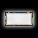 Abstract Tropical Wall Art, Palm Trees Wall Decor, Blue Abstract Art, Panoramic Wall Decor, Canvas Print, Wall Art, Framed Canvas Art