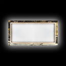 Underground subway station winter scene framed canvas print, snowy platform with festive wreath and urban decay, Christmas display