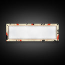 Flashes and Light - Framed Canvas Print - Mid-century Modern Rocket Age Inspired Wall Art - Black Stars with Red Streaks