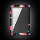Retro 90s Style Wall Art Framed Canvas Print, Synthwave Abstract Triangles