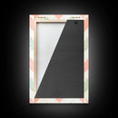 Mint Green and Pink Chevrons, MCM style Mid Century Modern Home Decor, Framed Canvas Print, Whimsical Wall Art