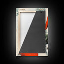 1950s Christmas Portrait Postcard Style Art Canvas Print, Wood Framed Christmas Decor, Christmas Wall Art, Christmas Seasonal Painting