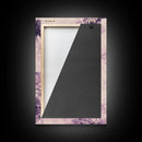 Wabi Sabi Floral Print Framed Canvas Art, Minimalist Home Decor, Purple trees with Crows, Purple Art, Boho Style Modern Art