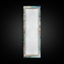 Mosaic Style Framed Canvas Print with Soft Pastel Tones, Mosaic Wall Art, Abstract Art, Vertical Wall Art, Coastal Decor, Bedroom Art