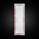 Elegant Hand Fans Framed Canvas Print Chinoiserie Wabi Sabi Wall Art Vertical Pink Decor Skinny Tall Art Light Pink Wall Art