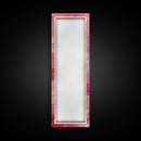 Pink and Gold Abstract Canvas Print, Whimsical Blotter Art with Metallic Accents, Vibrant Vertical Art for Bright and Creative Spaces