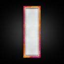 Bright Pink Orange Abstract Swirls Canvas Print, Vertical Skinny Art, Pink Orange Dorm Wall Art, Minimalist Artistic Decor
