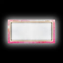 Abstract Pink Writing Framed Canvas Print, Light Pink Wall Art Chinoiserie Whimsical Decor, Rustic Wall Art Horizontal Gift Idea