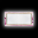 Gemstone Painting Canvas Print - Pink Abstract Art Minimalist Gemstone Painting Coastal Decor Feminine Gift Idea Wall Ar