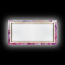 Pink Gemstone Art Framed Canvas Print Sacred Geometry Wall Art Whimsical Art Vertical Wall Art Bedroom Decor Unique Gift Idea