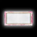 Elegant Lipsticks Display Painting as Pink Abstract Wall Art on Canvas Print, Makeup Collector Vanity or Bedroom Accent Decor