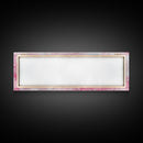Delicate Snowflake Art Framed Canvas Print Light Pink Wall Art Minimalist Winter Décor Bedroom Living Room Artwork Horizontal Gift