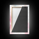Elegant Pink Perfume Bottles Framed Canvas Print, Feminine Bathroom Art Light Pink Decor, Whimsical Gift Idea for Her Room