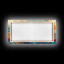 Surreal Abstract Art, phoenix metal art, geometric wall art, moody art, panoramic art, extra wide art, Framed Canvas Print