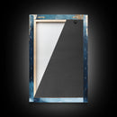 Abstract Glacier, wabi sabi art, zen wall art, blue and green wall art, minimalist art, Framed Canvas Print