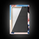 Stairway To Sky, Abstract Architecture, Minimalist Art, Modern Wall Decor, Soft Pastel Tones, Framed Canvas Print, Bedroom