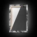 Natural Stone Pool, Sky Reflections, Framed Canvas Print, Bathroom Wall Art, Earthy Neutral Decor, Minimalist Landscape