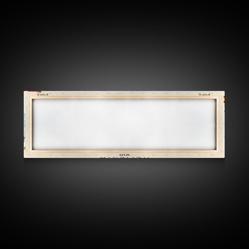 Almeria Spain Panoramic Travel Poster, Framed Canvas Print or Metal Wall Art, Travel Art, Home Decor, Panoramic Painting, Midcentury Art