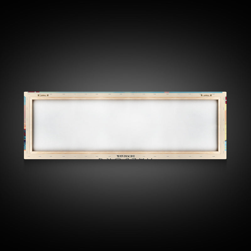 Aalborg Denmark Wall Art, Panoramic Travel Poster, Panoramic Framed Canvas Print, City Wall Art, Wall Hanging Home Decor, Travel Art