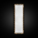 Abstract Gold Geometric Pattern on Black Background - Framed Canvas Print, Art Deco Style, Skinny Art, Tall Art, Midcentury Modern Art, Living Room Wall Decor