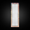 Cascading Pink Petals In Delicate Canvas, Tall Skinny Framed Wall Art For Feng Shui-Inspired Spaces, Japanese Style Art