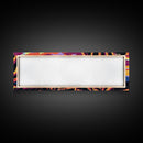 Vibrant Wagon Sunset, pink abstract art, poppy wall art, boho art, panoramic painting, extra wide art, framed canvas print, vintage wall art