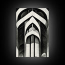 Black And White Art Print, Art Deco Architecture, Framed Canvas Print, Ready To Hang Framed Wall Art, Living Room Wall Hanging