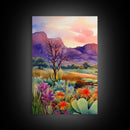 Southwestern Desert Landscape 3 Piece Canvas Prints, Painting, Minimalist Art, Decor, Wall Decor, Wallpaper, Digital Prints, Wall Art