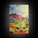 Southwestern Room Decor, Retro Desert Art, Set Of 3, Framed Canvas Prints, Wall Decor, Nursery Decor, Living Room Decor, Home Decor