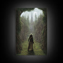 The Gardener, Floramancer Concept Art, Plantaemancer, Framed Canvas Print, Ready To Hang Framed Wall Art