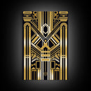 Art Deco Pattern Wall art, Framed Canvas Print, Art Deco, Gold art, Geometric art, Wall decor, Midcentury Modern, Lines art, Wall decor